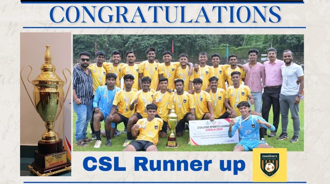 The Zamorin’s Guruvayurappan College Secures Runner-Up Trophy in the First Kerala Sports League